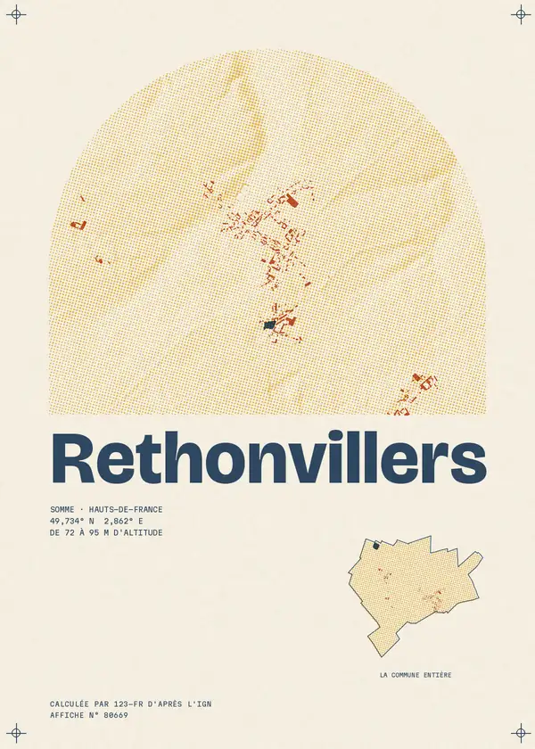 Affiche de Rethonvillers, calculée par 123-fr d'après l'IGN
