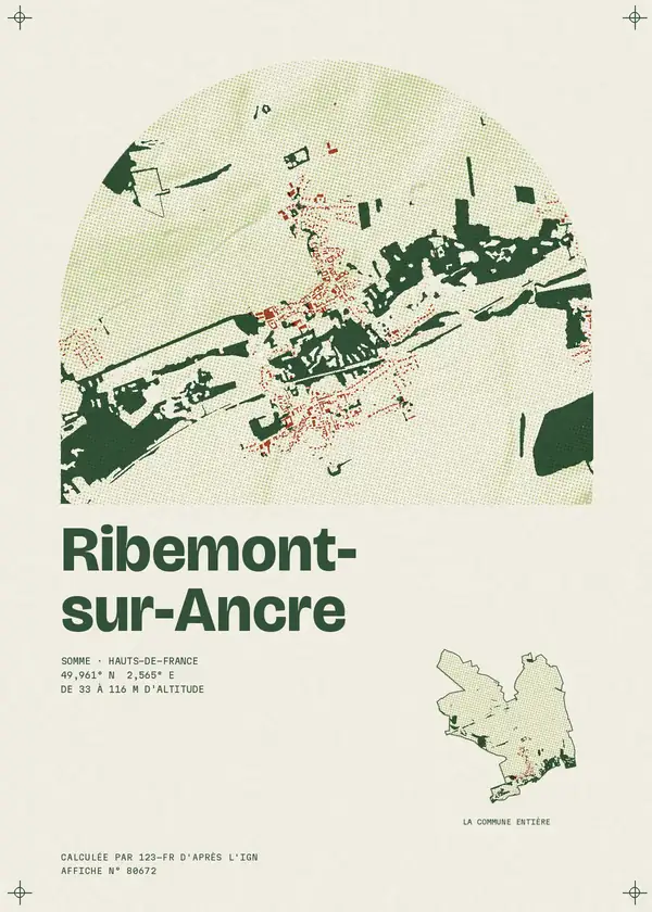 Affiche de Ribemont-sur-Ancre, calculée par 123-fr d'après l'IGN