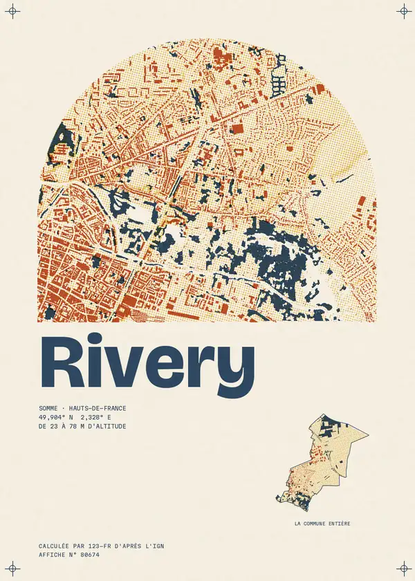 Affiche de Rivery, calculée par 123-fr d'après l'IGN
