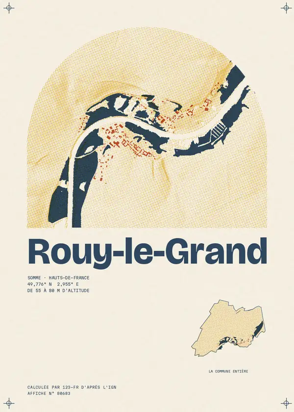 Affiche de Rouy-le-Grand, calculée par 123-fr d'après l'IGN