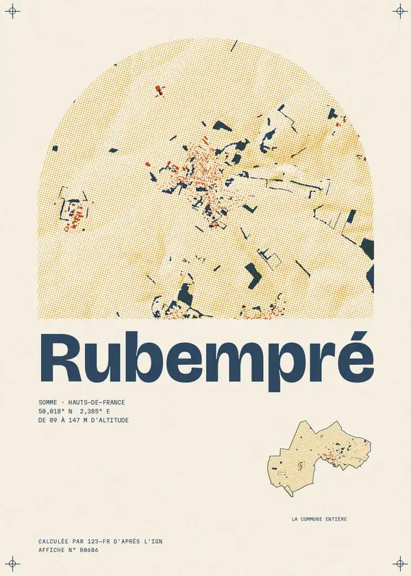 Affiche de Rubempré, calculée par 123-fr d'après l'IGN