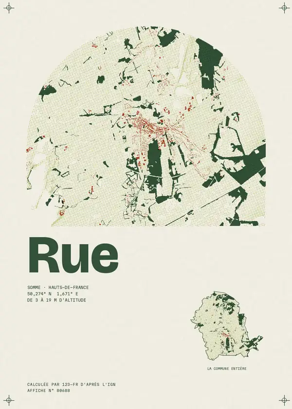Affiche de Rue, calculée par 123-fr d'après l'IGN
