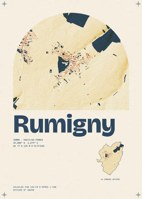 Affiche de Rumigny, calculée par 123-fr d'après l'IGN