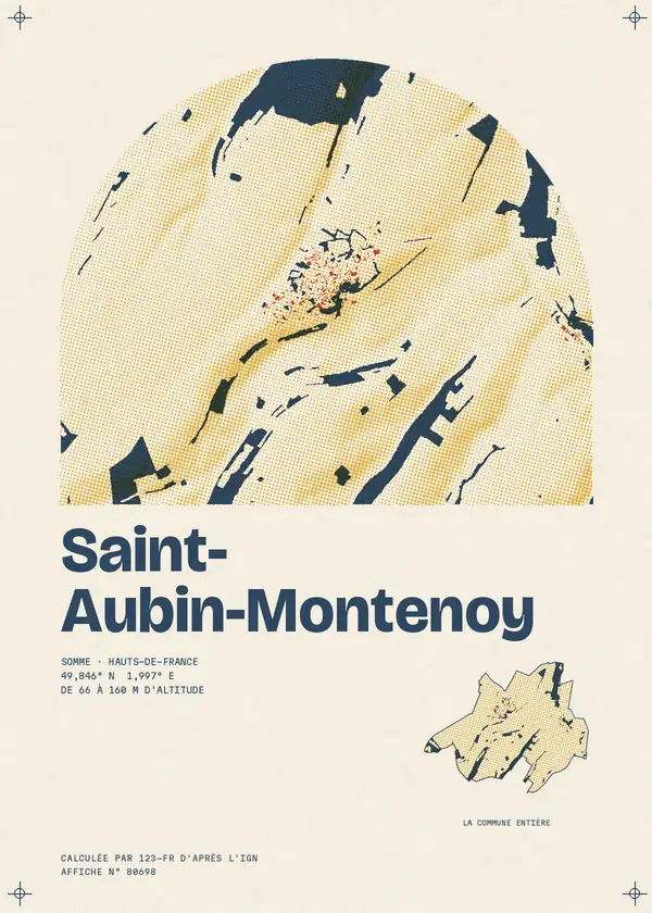 Affiche de Saint-Aubin-Montenoy, calculée par 123-fr d'après l'IGN