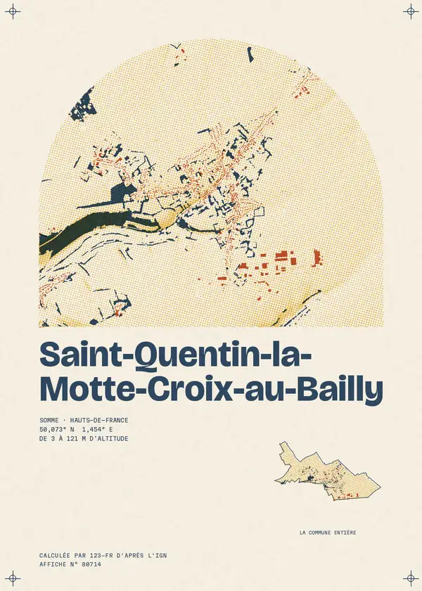 Affiche de Saint-Quentin-la-Motte-Croix-au-Bailly, calculée par 123-fr d'après l'IGN