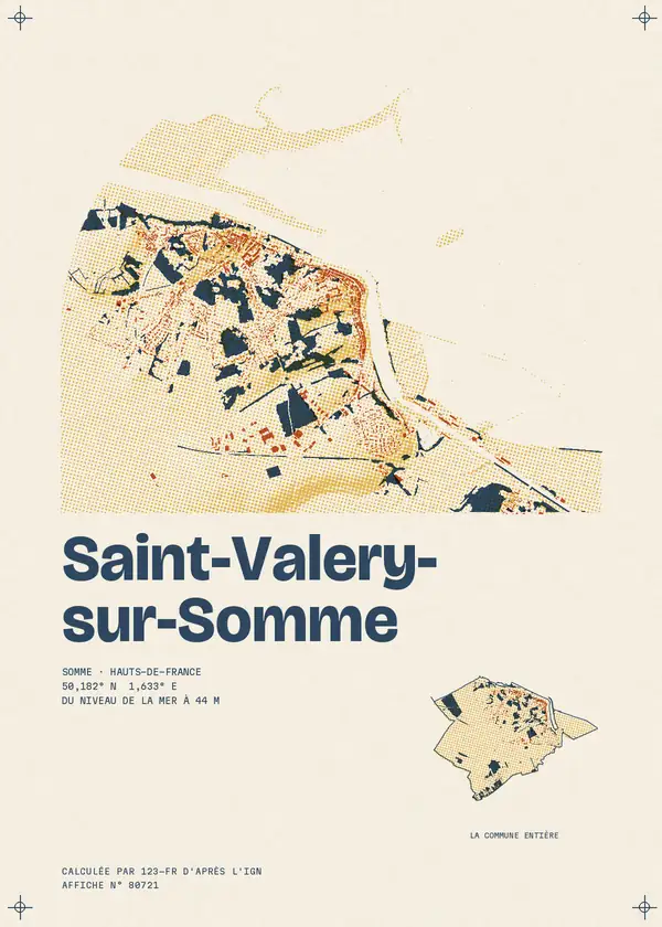 Affiche de Saint-Valery-sur-Somme, calculée par 123-fr d'après l'IGN