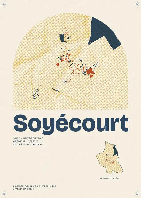 Affiche de Soyécourt, calculée par 123-fr d'après l'IGN