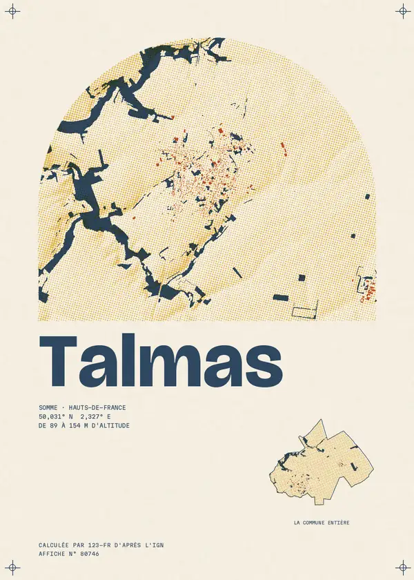 Affiche de Talmas, calculée par 123-fr d'après l'IGN