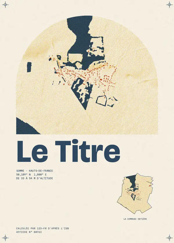 Affiche de Le Titre, calculée par 123-fr d'après l'IGN