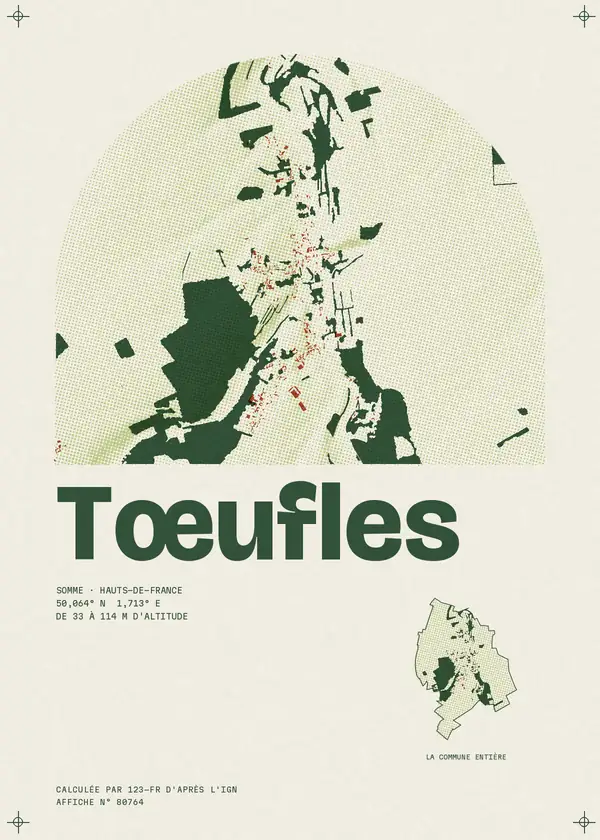 Affiche de Tœufles, calculée par 123-fr d'après l'IGN