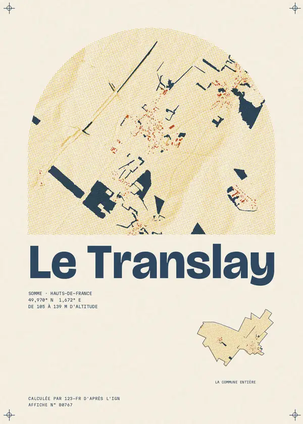 Affiche de Le Translay, calculée par 123-fr d'après l'IGN