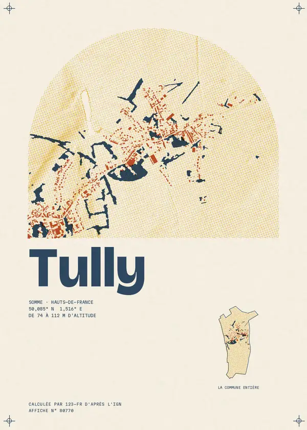 Affiche de Tully, calculée par 123-fr d'après l'IGN