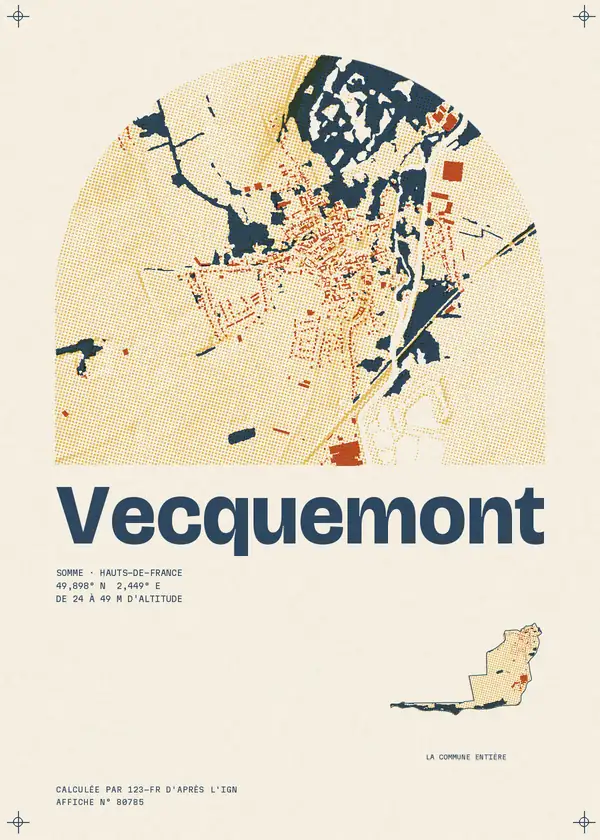 Affiche de Vecquemont, calculée par 123-fr d'après l'IGN