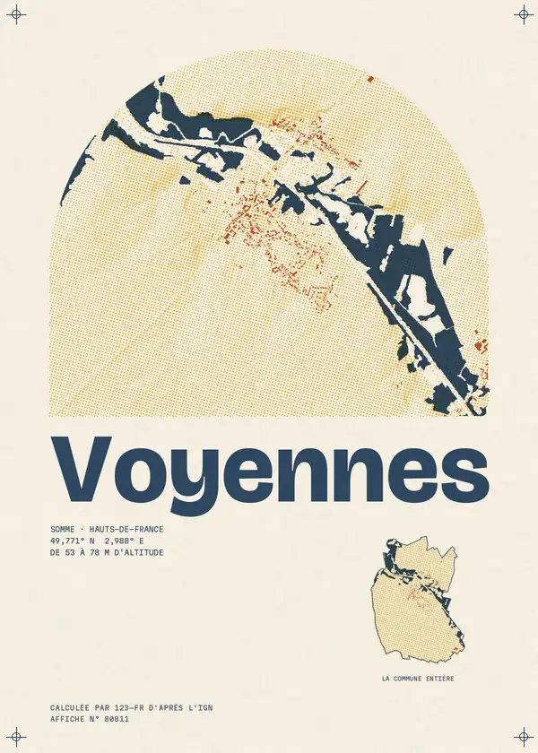 Affiche de Voyennes, calculée par 123-fr d'après l'IGN