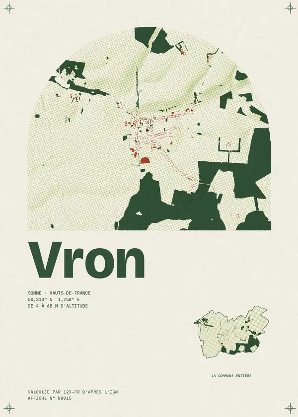 Affiche de Vron, calculée par 123-fr d'après l'IGN