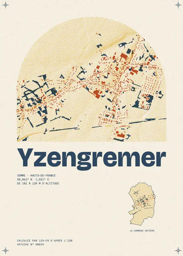 Affiche de Yzengremer, calculée par 123-fr d'après l'IGN