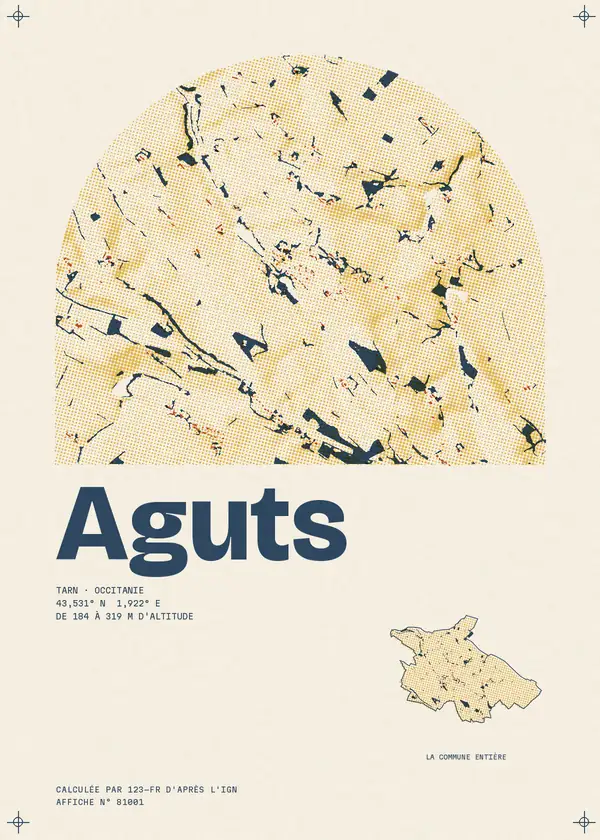 Affiche de Aguts, calculée par 123-fr d'après l'IGN