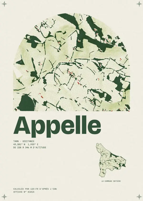 Affiche de Appelle, calculée par 123-fr d'après l'IGN