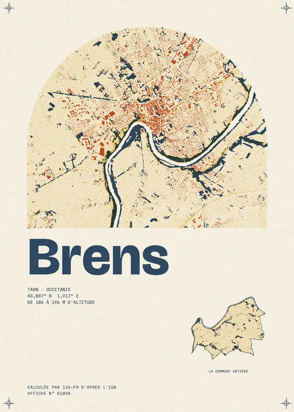 Affiche de Brens, calculée par 123-fr d'après l'IGN