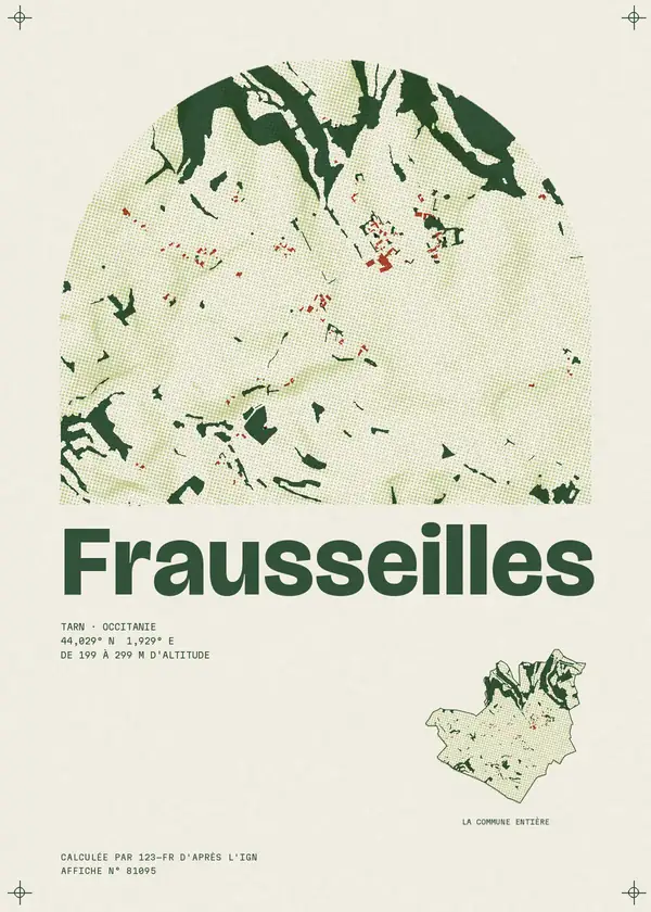 Affiche de Frausseilles, calculée par 123-fr d'après l'IGN