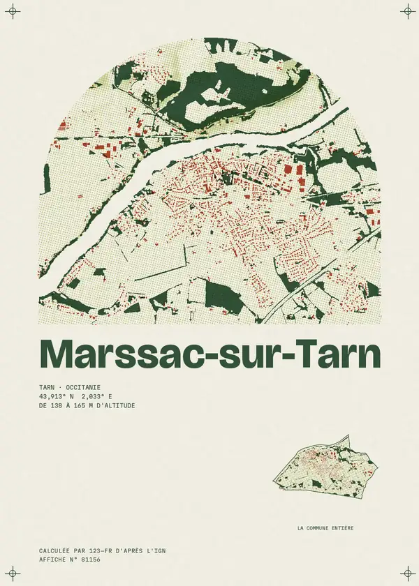 Affiche de Marssac-sur-Tarn, calculée par 123-fr d'après l'IGN