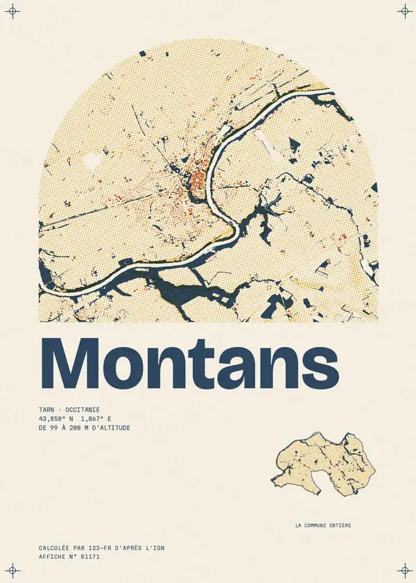 Affiche de Montans, calculée par 123-fr d'après l'IGN