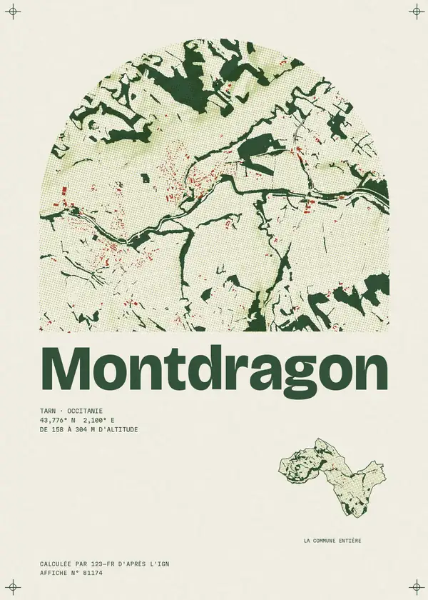 Affiche de Montdragon, calculée par 123-fr d'après l'IGN