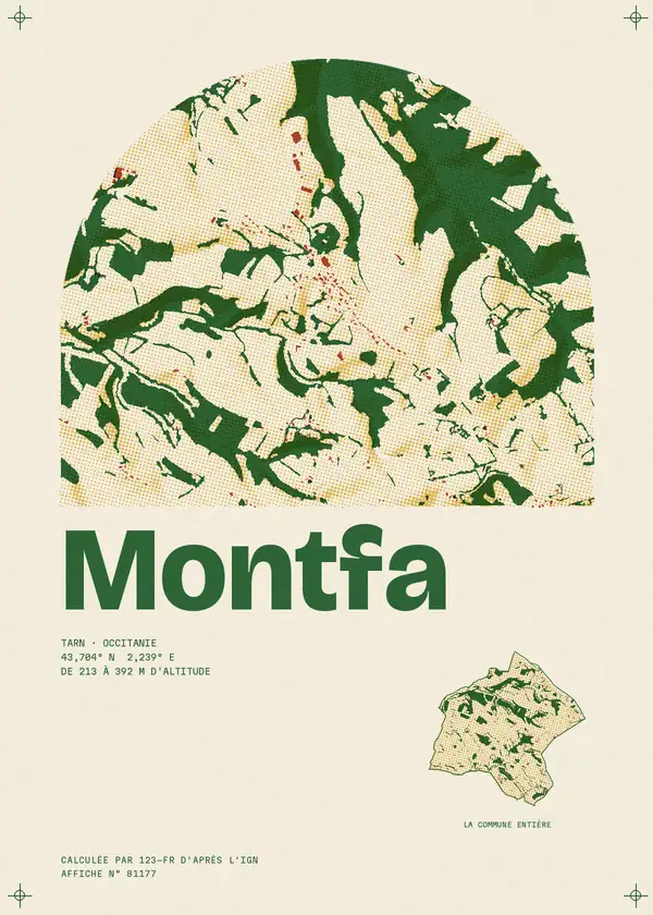 Affiche de Montfa, calculée par 123-fr d'après l'IGN