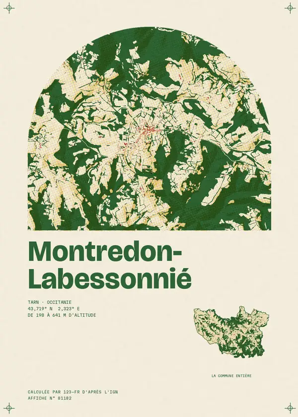 Affiche de Montredon-Labessonnié, calculée par 123-fr d'après l'IGN
