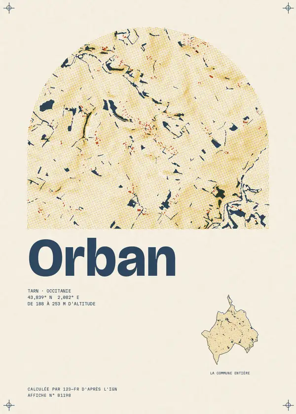 Affiche de Orban, calculée par 123-fr d'après l'IGN