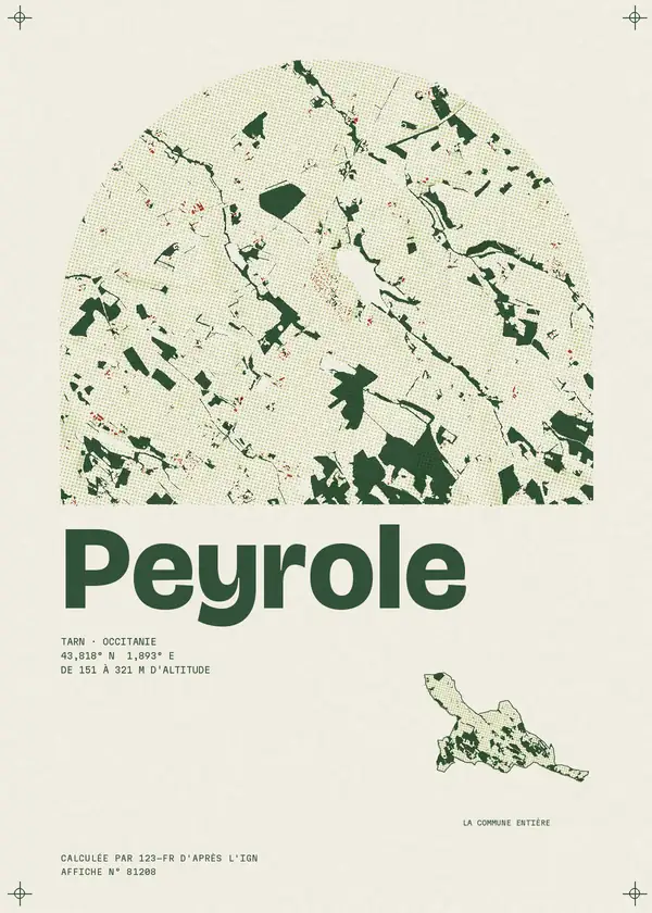Affiche de Peyrole, calculée par 123-fr d'après l'IGN