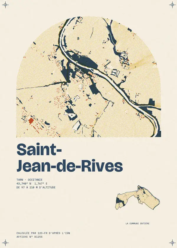 Affiche de Saint-Jean-de-Rives, calculée par 123-fr d'après l'IGN