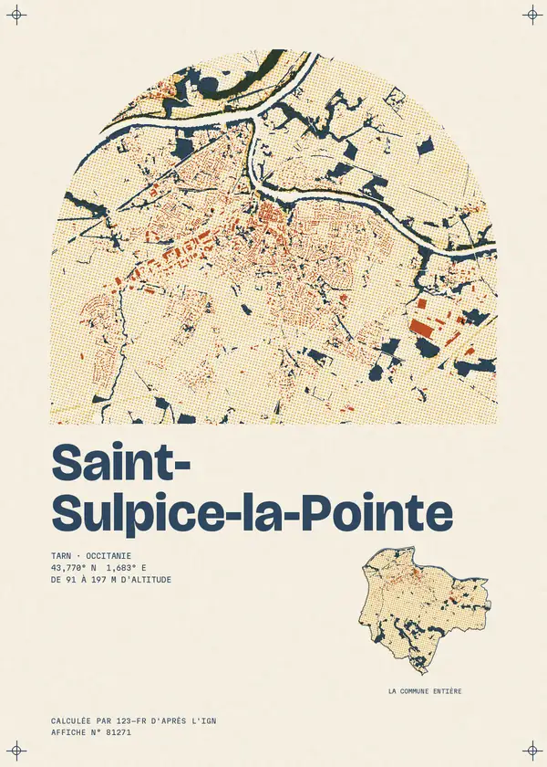 Affiche de Saint-Sulpice-la-Pointe, calculée par 123-fr d'après l'IGN