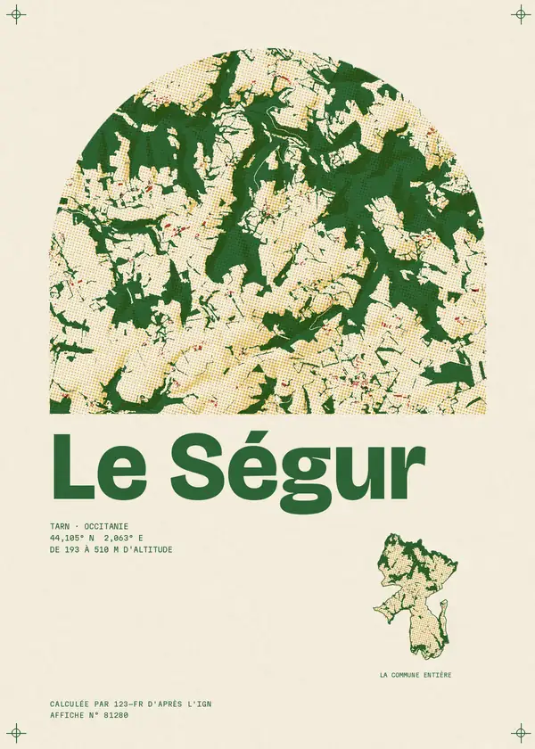 Affiche de Le Ségur, calculée par 123-fr d'après l'IGN