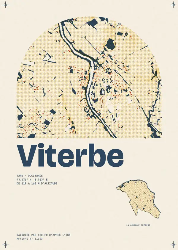 Affiche de Viterbe, calculée par 123-fr d'après l'IGN