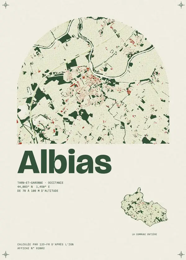 Affiche de Albias, calculée par 123-fr d'après l'IGN