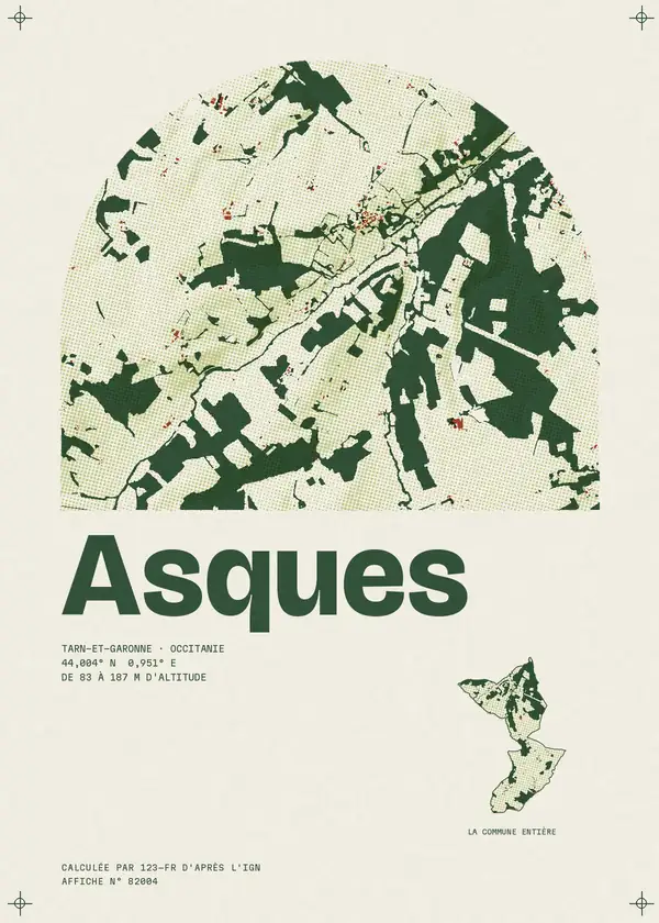 Affiche de Asques, calculée par 123-fr d'après l'IGN