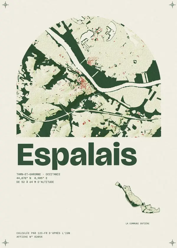 Affiche de Espalais, calculée par 123-fr d'après l'IGN