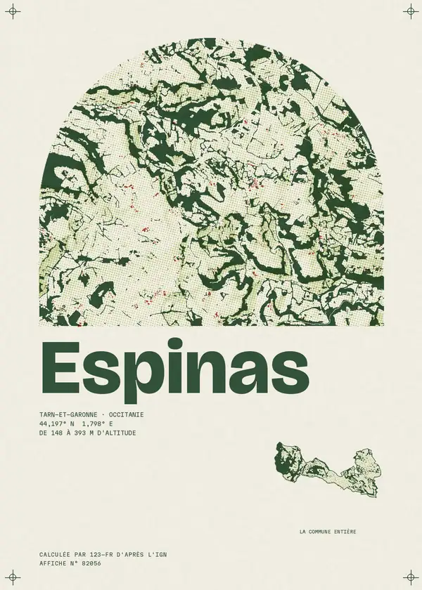 Affiche de Espinas, calculée par 123-fr d'après l'IGN
