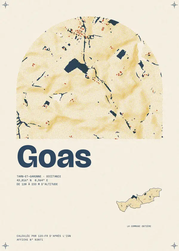 Affiche de Goas, calculée par 123-fr d'après l'IGN