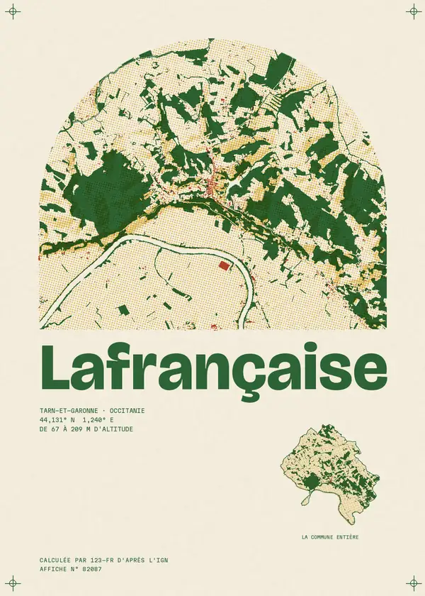 Affiche de Lafrançaise, calculée par 123-fr d'après l'IGN