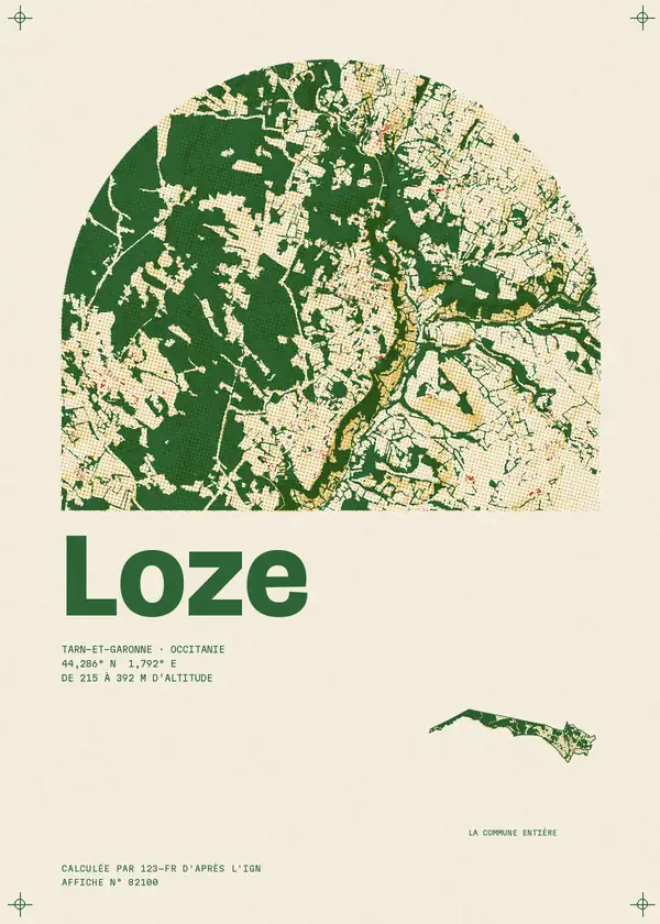 Affiche de Loze, calculée par 123-fr d'après l'IGN