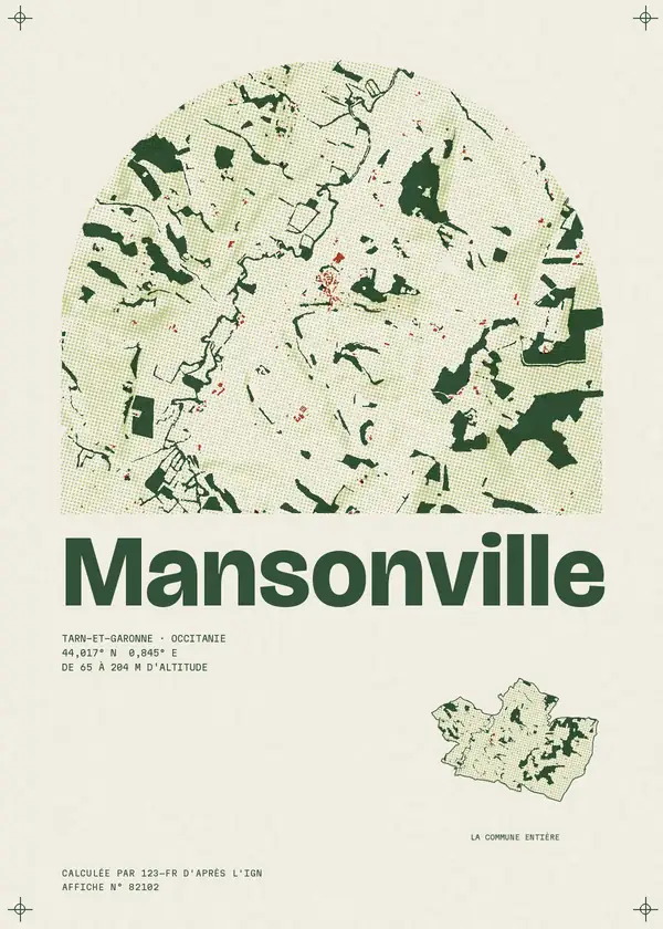 Affiche de Mansonville, calculée par 123-fr d'après l'IGN