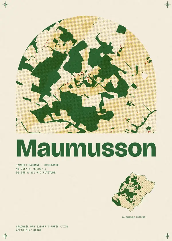 Affiche de Maumusson, calculée par 123-fr d'après l'IGN