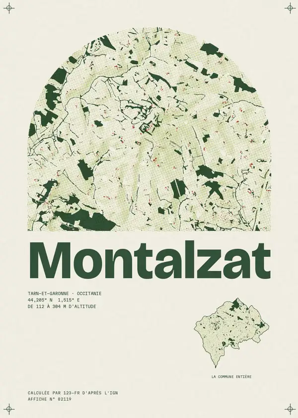 Affiche de Montalzat, calculée par 123-fr d'après l'IGN