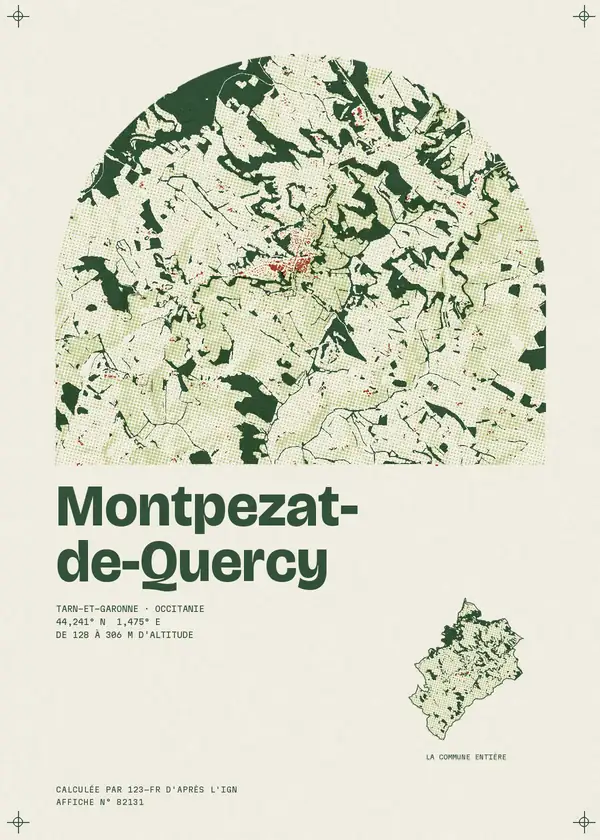 Affiche de Montpezat-de-Quercy, calculée par 123-fr d'après l'IGN