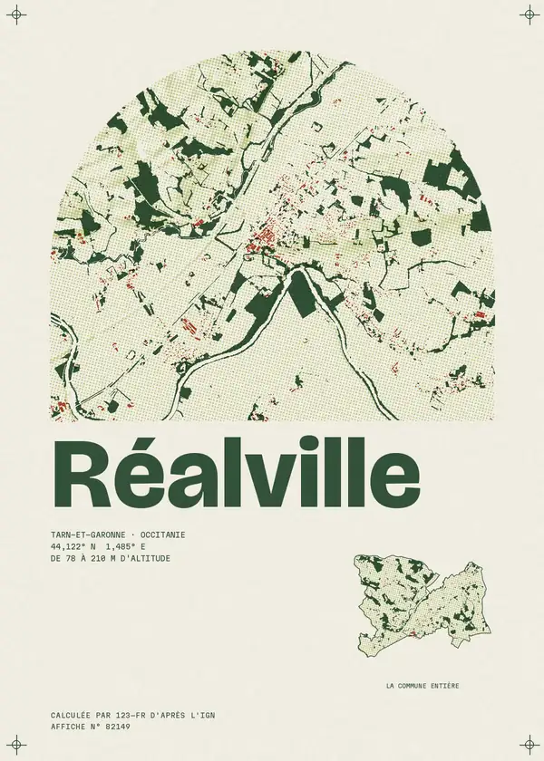 Affiche de Réalville, calculée par 123-fr d'après l'IGN