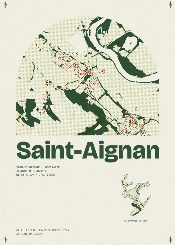Affiche de Saint-Aignan, calculée par 123-fr d'après l'IGN