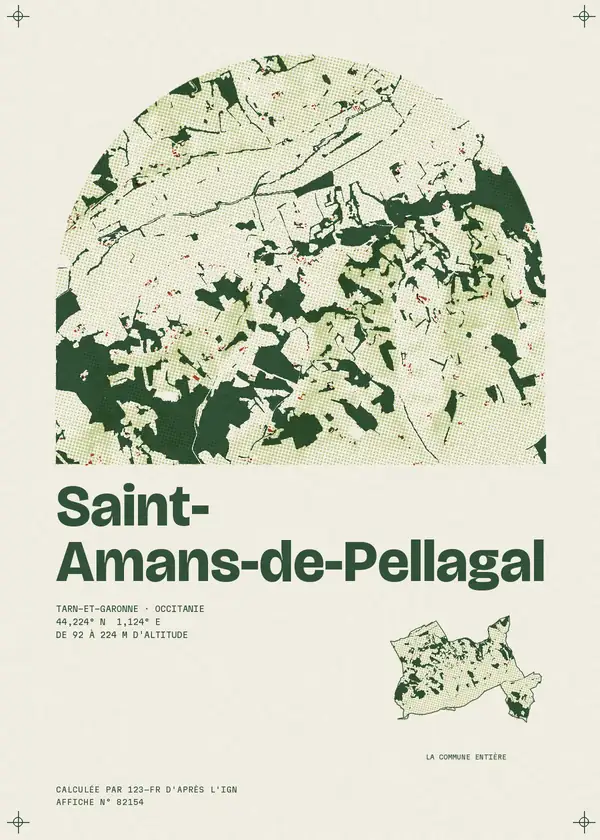 Affiche de Saint-Amans-de-Pellagal, calculée par 123-fr d'après l'IGN