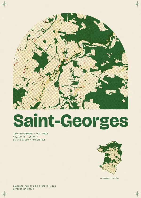 Affiche de Saint-Georges, calculée par 123-fr d'après l'IGN